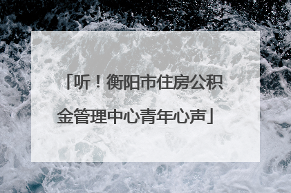 听！衡阳市住房公积金管理中心青年心声